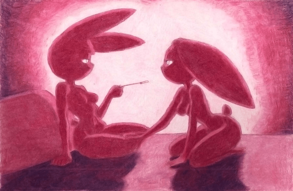 This was drawn while listening to songs like "3 Clayder Men," by Future 3, and "The Further We Go," by Futique.